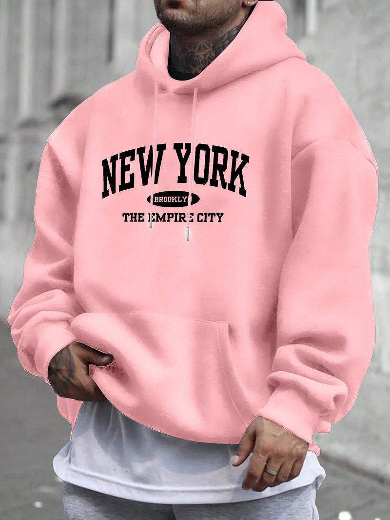 Men's hooded sweatshirt.