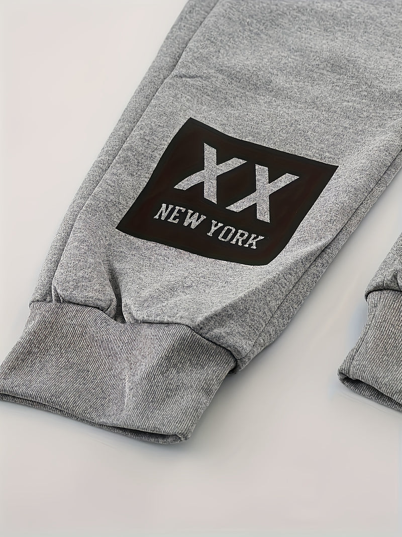 Men's New Fashion Letter Print Trendy Casual Sports Pants.