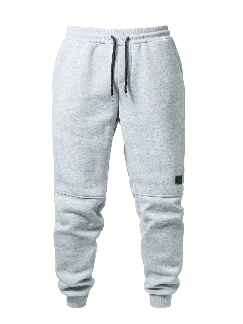 3pcs Men's Joggers with Elastic Waistband & Drawstring.