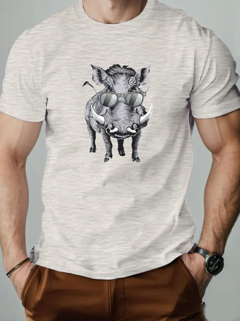 Men's Fashion Casual Crew Neck Short T-Shirt.