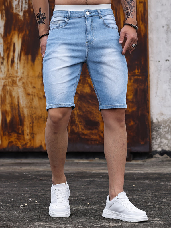 Men's Denim Shorts.