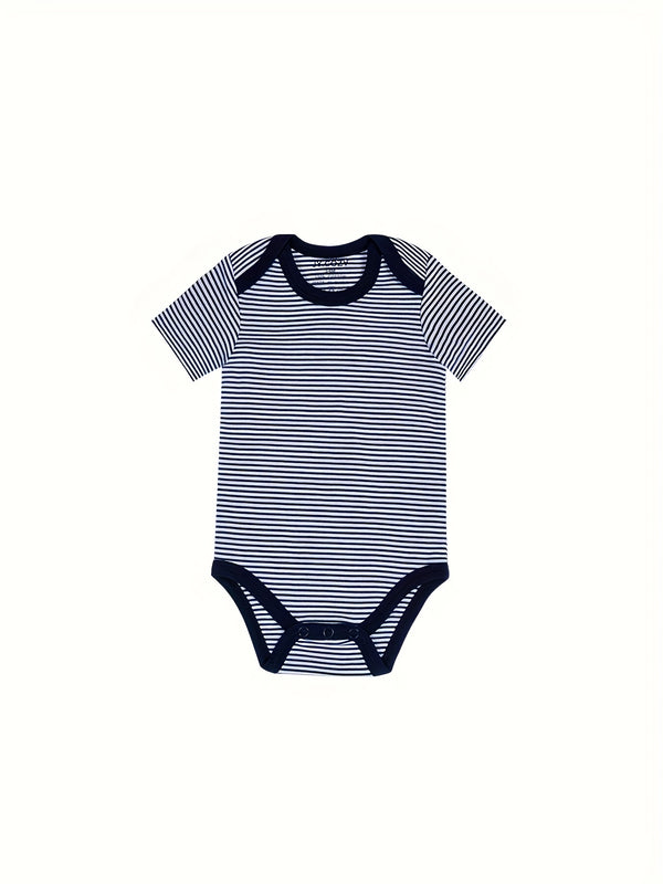6pcs Baby Bodysuit Set - Soft Short Sleeve Romper and Pants Outfit, 0-12m.