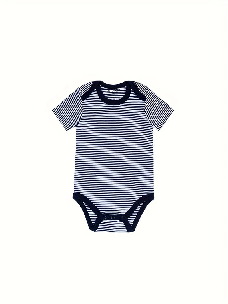 6pcs Baby Bodysuit Set - Soft Short Sleeve Romper and Pants Outfit, 0-12m.