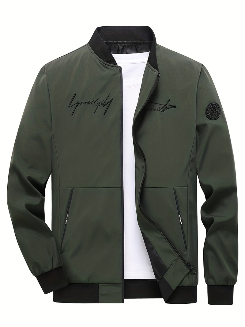 Men'S Casual Versatile Jacket for Young Adults, Stylish Baseball Coat.