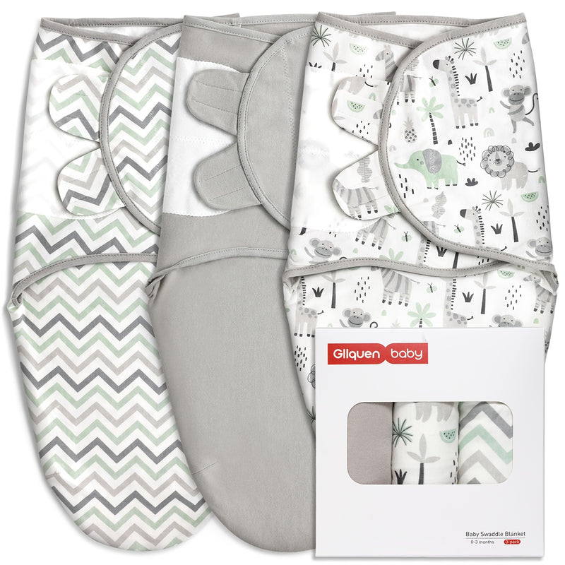 Baby Swaddle Sacks, 3-Pack Newborn Swaddle Wrap.