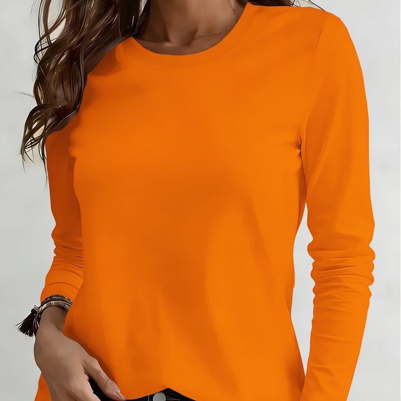 Women’s Long Sleeve Crew Neck T-Shirt.