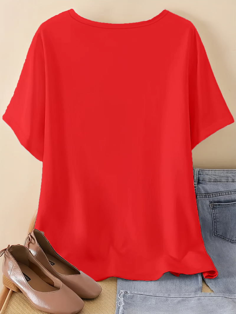 Women’s Plus-Size Stylish Casual T-Shirt.
