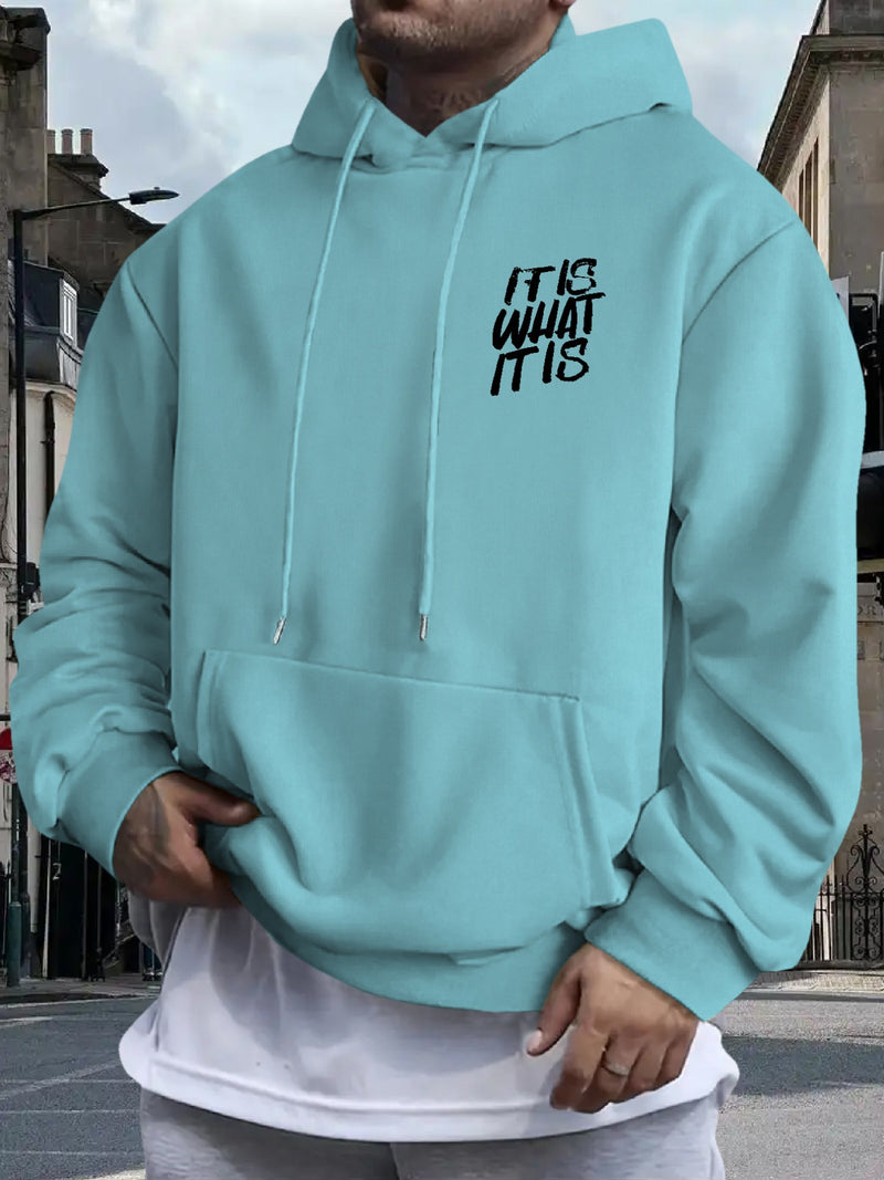 Men's Hooded Printed Sweatshirt.