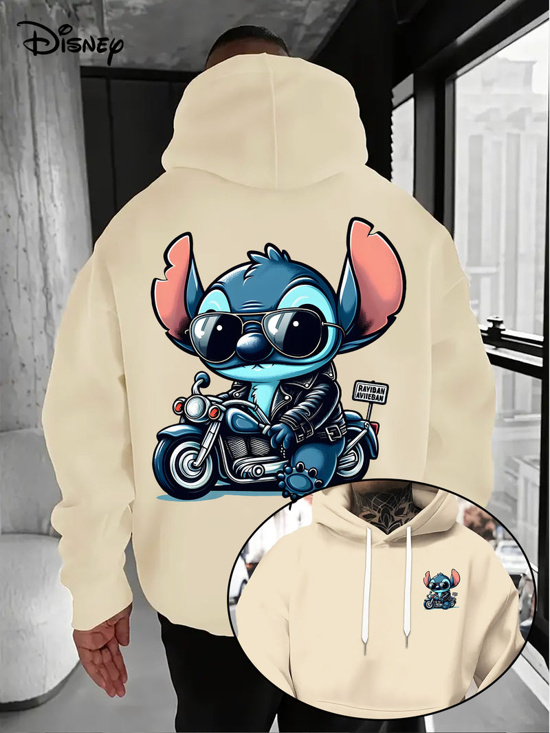Disney Hoodie - Men's Stitch Driving Cartoon