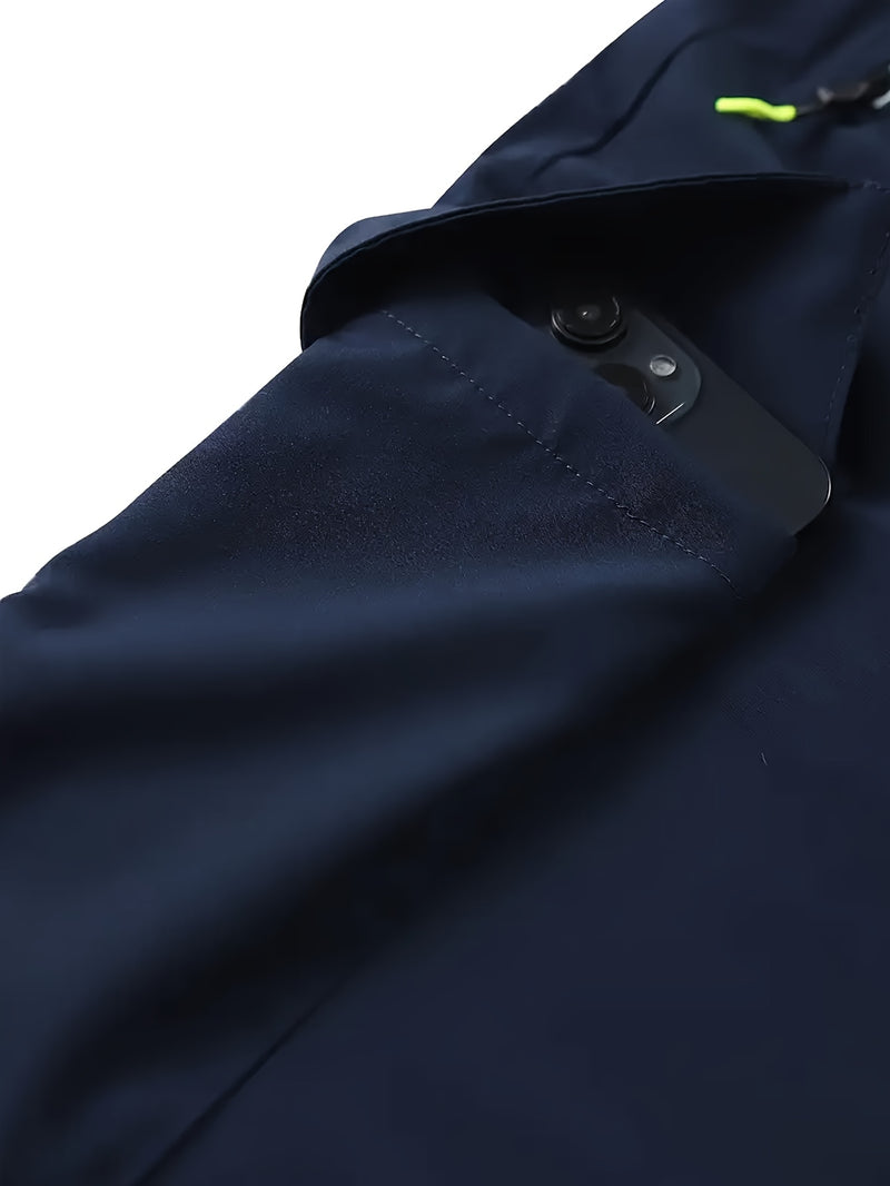 Men's Heavy-Duty Work Pants with Zippered Utility Pockets.