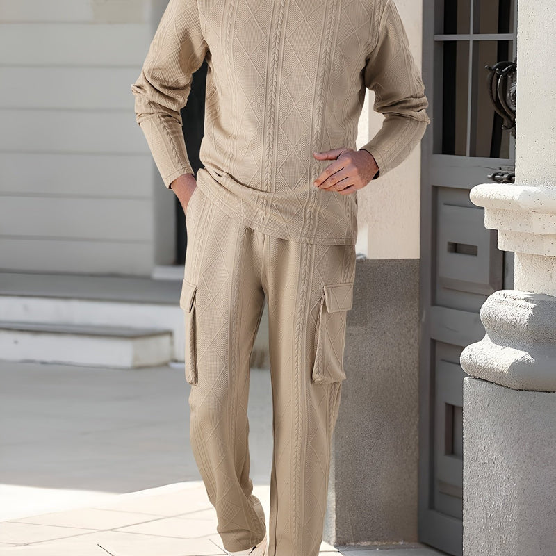 Men's Suit Long-Sleeved Sweatshirt Trousers Autumn And Winter.