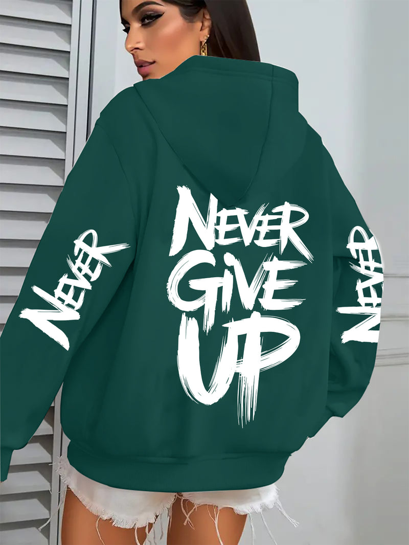 Women's Casual Zip-Up Hoodie.