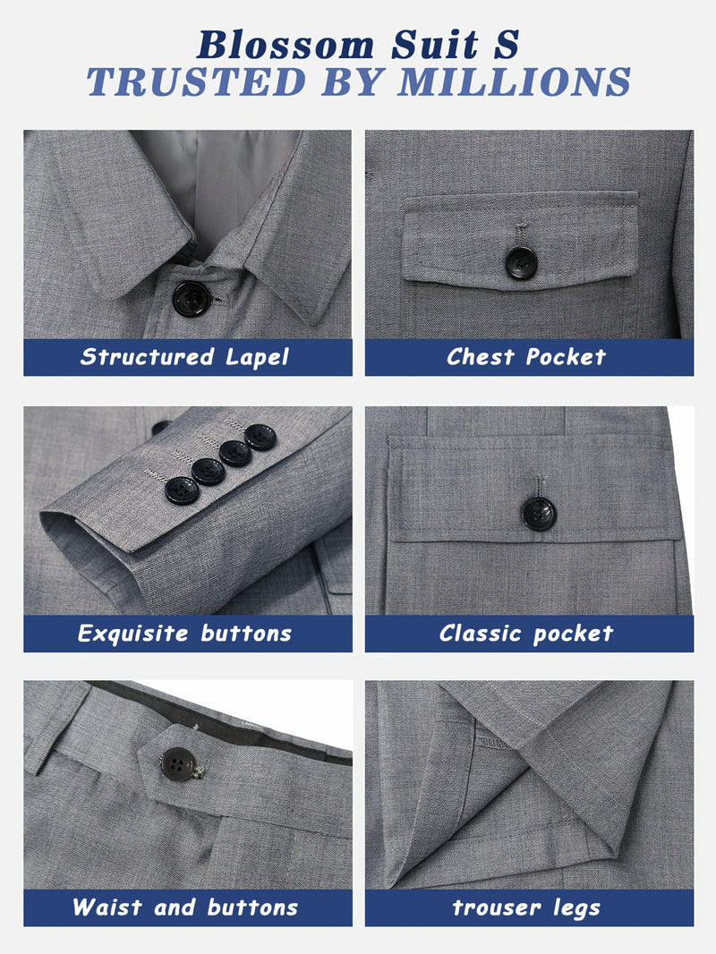 Men'S Formal Suit Set for Stylish Occasions, Jacket And Trousers.