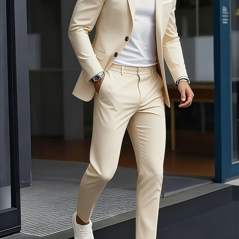 Men's Premium Two-Piece Suit, Jacket + Pants, Ideal for Formal Wear.