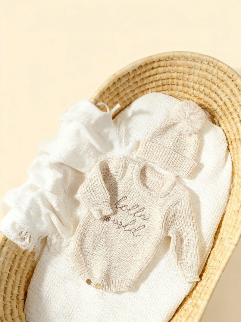 2pcs Photography Outfit, Hooded Sweater.