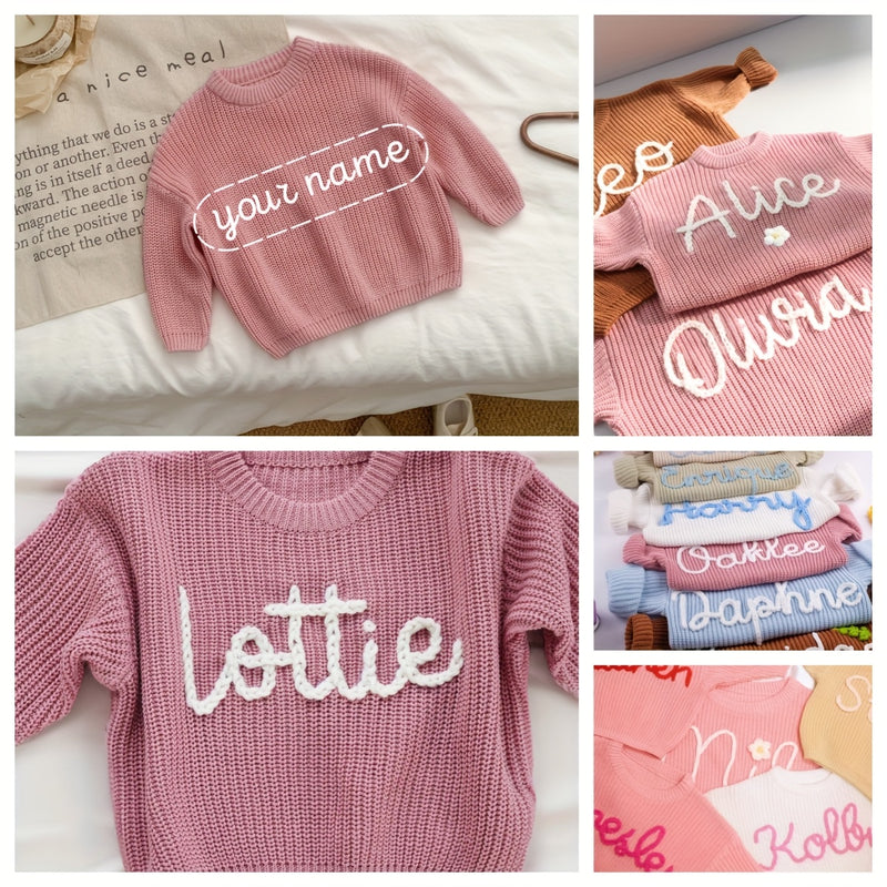 Customizable Girls' Casual Sweater.