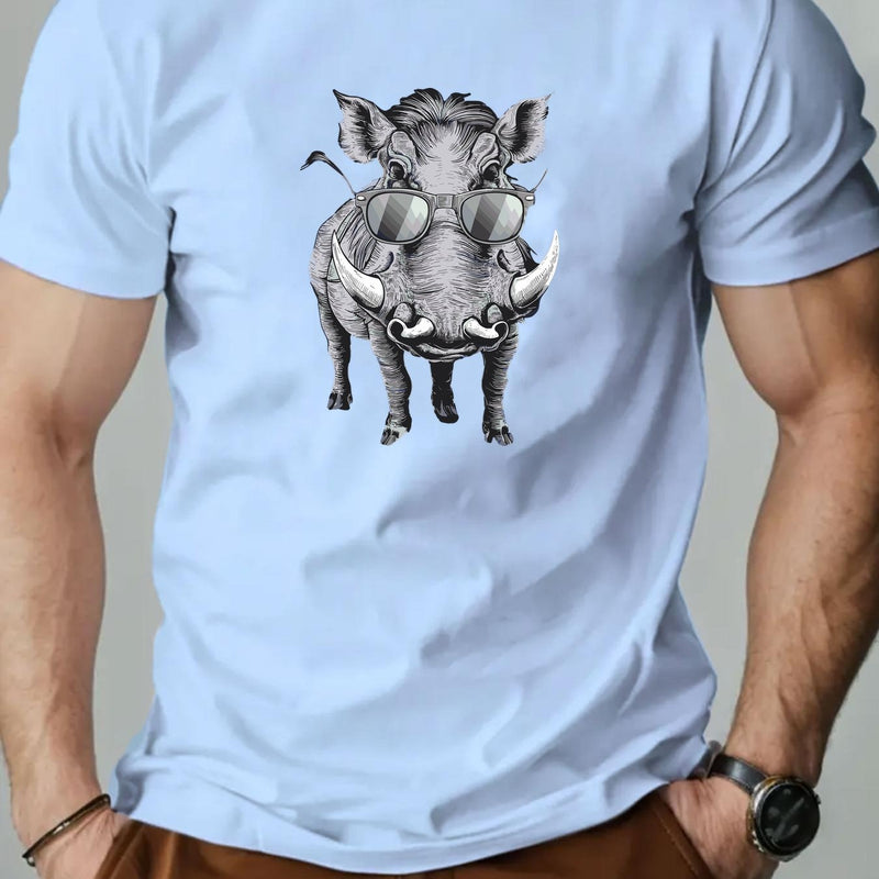 Men's Fashion Casual Crew Neck Short T-Shirt.
