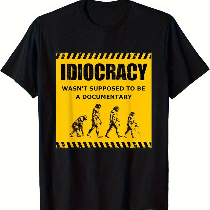 Men’s Funny Idiocracy T-Shirt - Perfect for Fans of Satire.