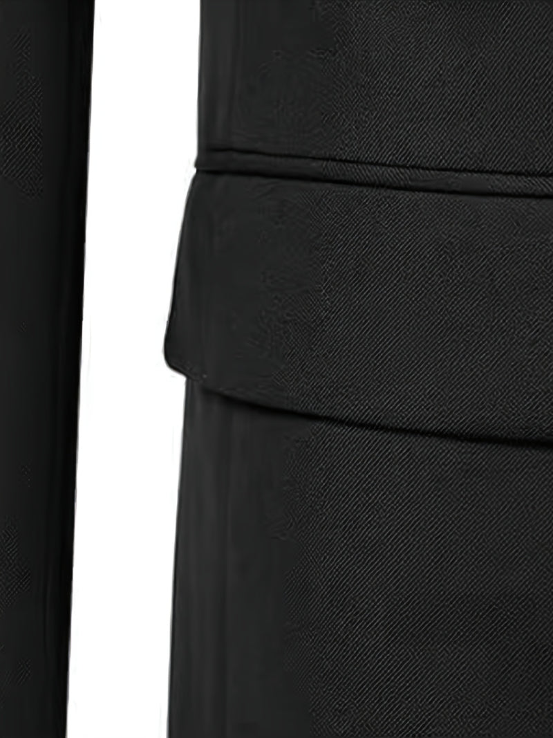 Men's Three-Piece Suit with a Sophisticated Notch Lapel.