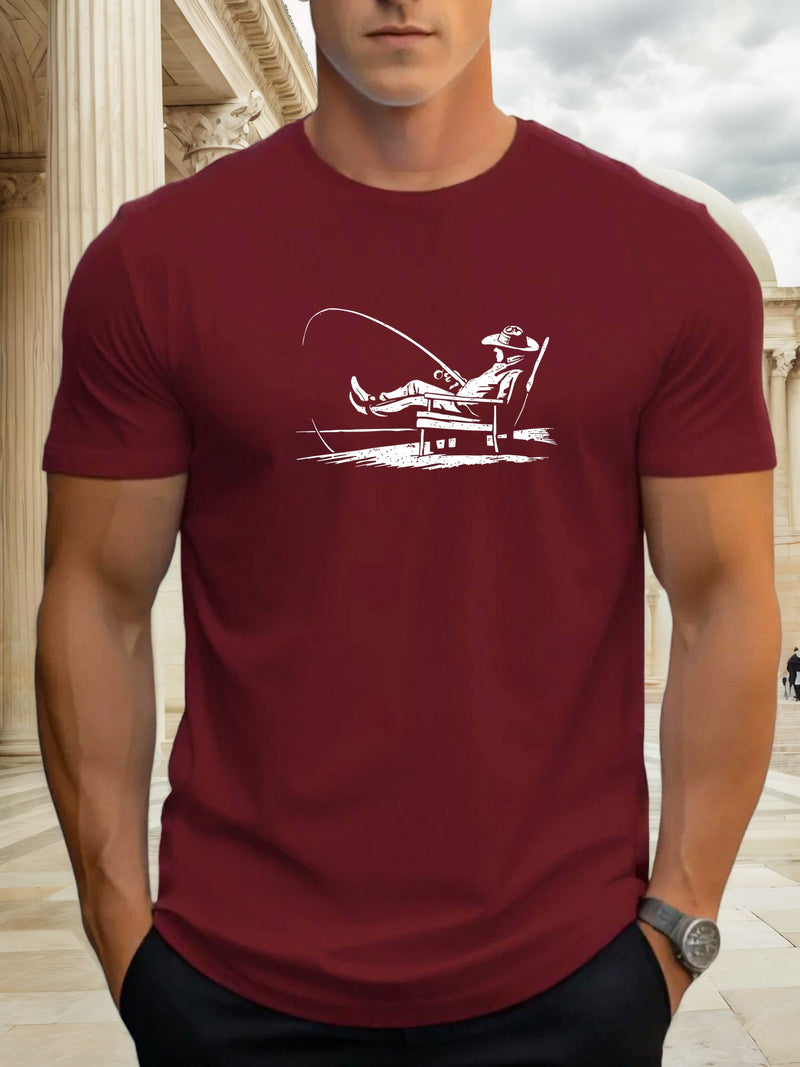 Men'S Casual Summer Cotton Crew Neck T-Shirt.