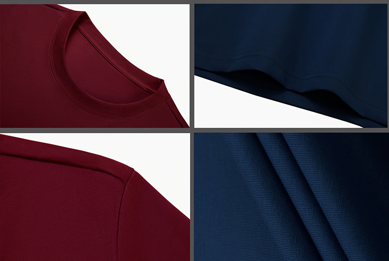 3 pcs Cotton Short-sleeve Men's T-shirts.
