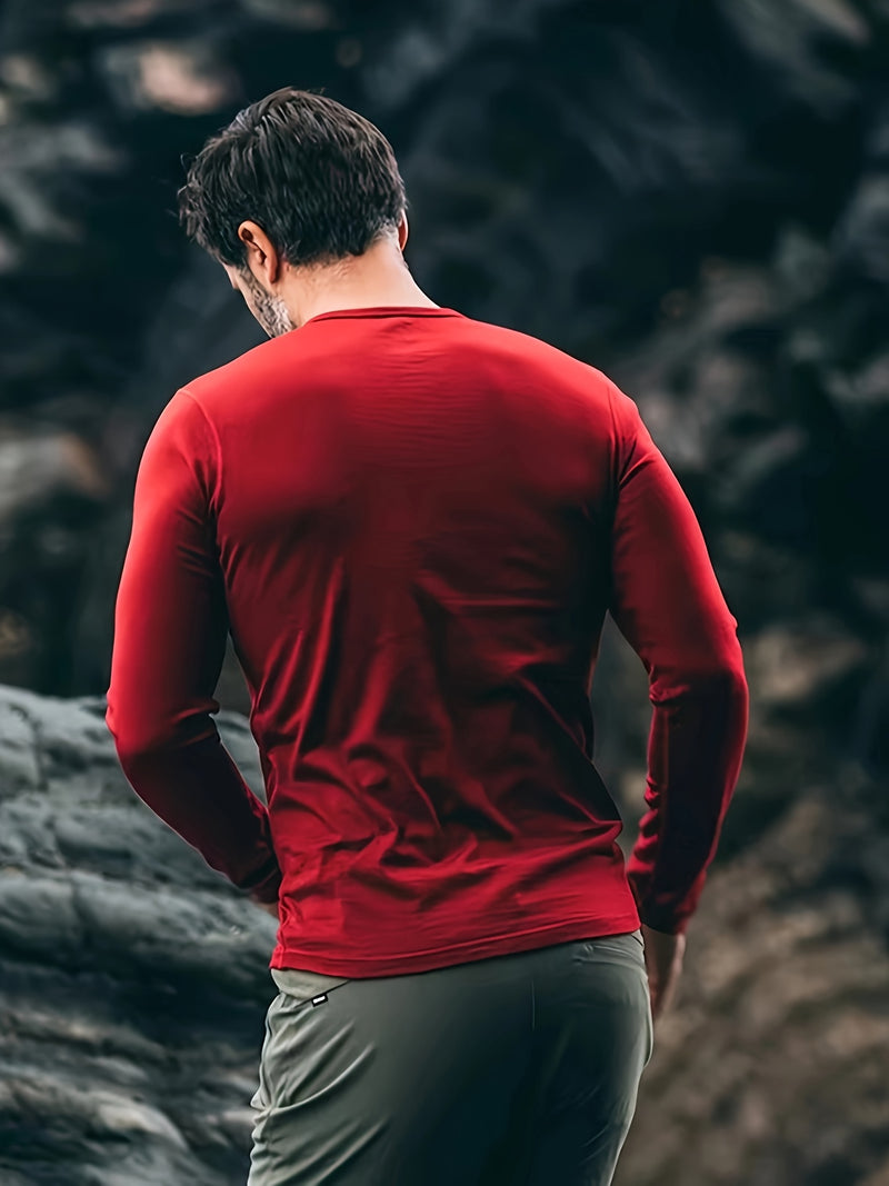 Men's Outdoor Quick-Dry Base Layer for Running, Made of Velvet Velvet.