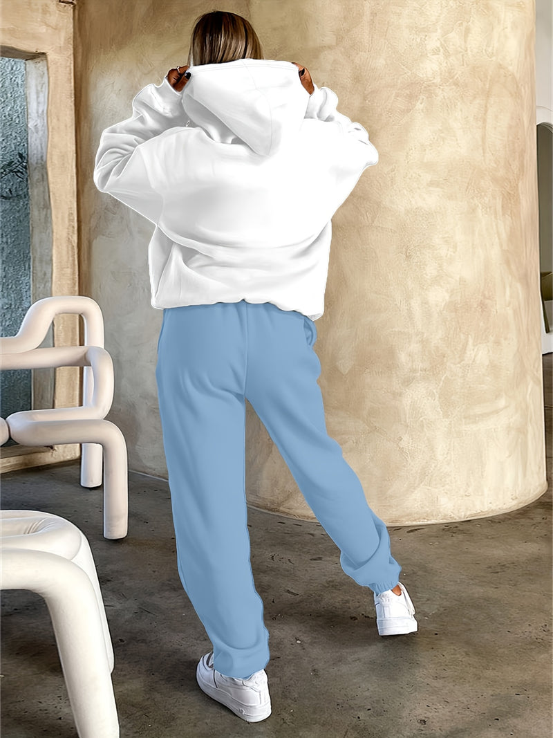 Women's Fashion Casual Letter Pattern Print Set.