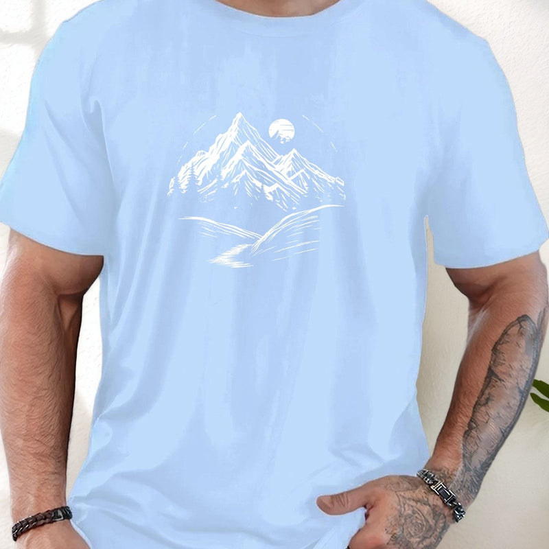 Men's Casual Crew Neck Short Sleeve T-Shirt.