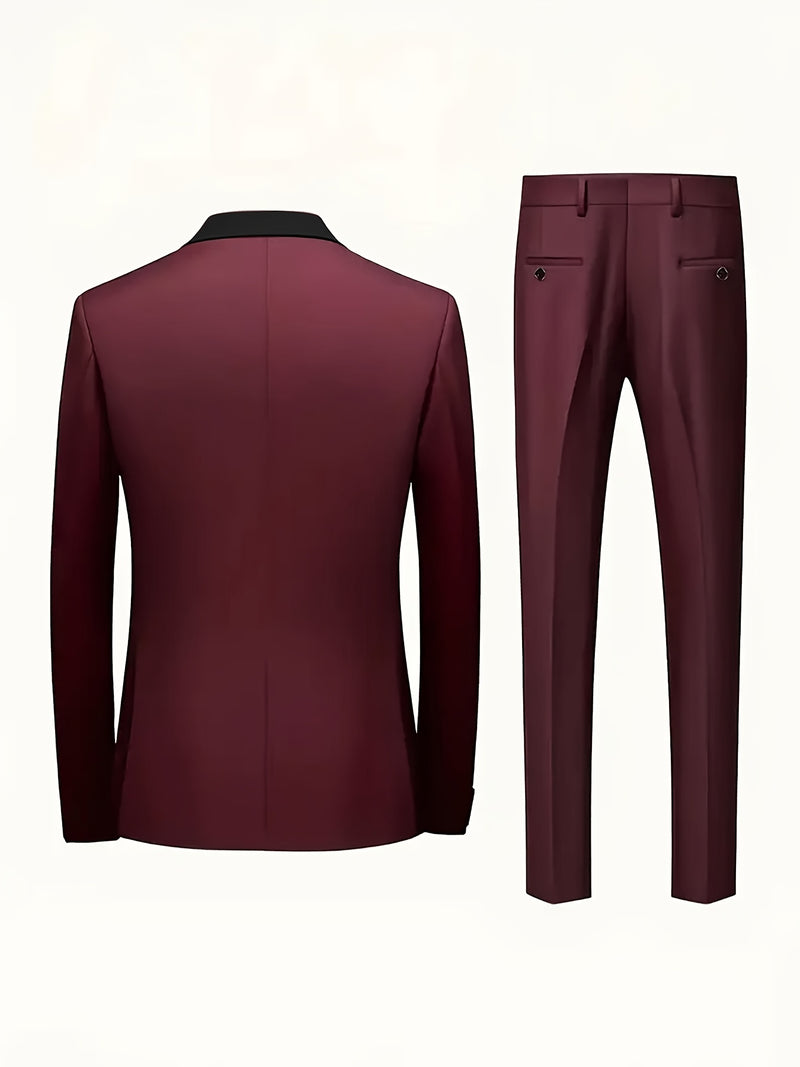 Men'S Premium Two-Piece Suit, Plus-Size Suit Set with Pants.