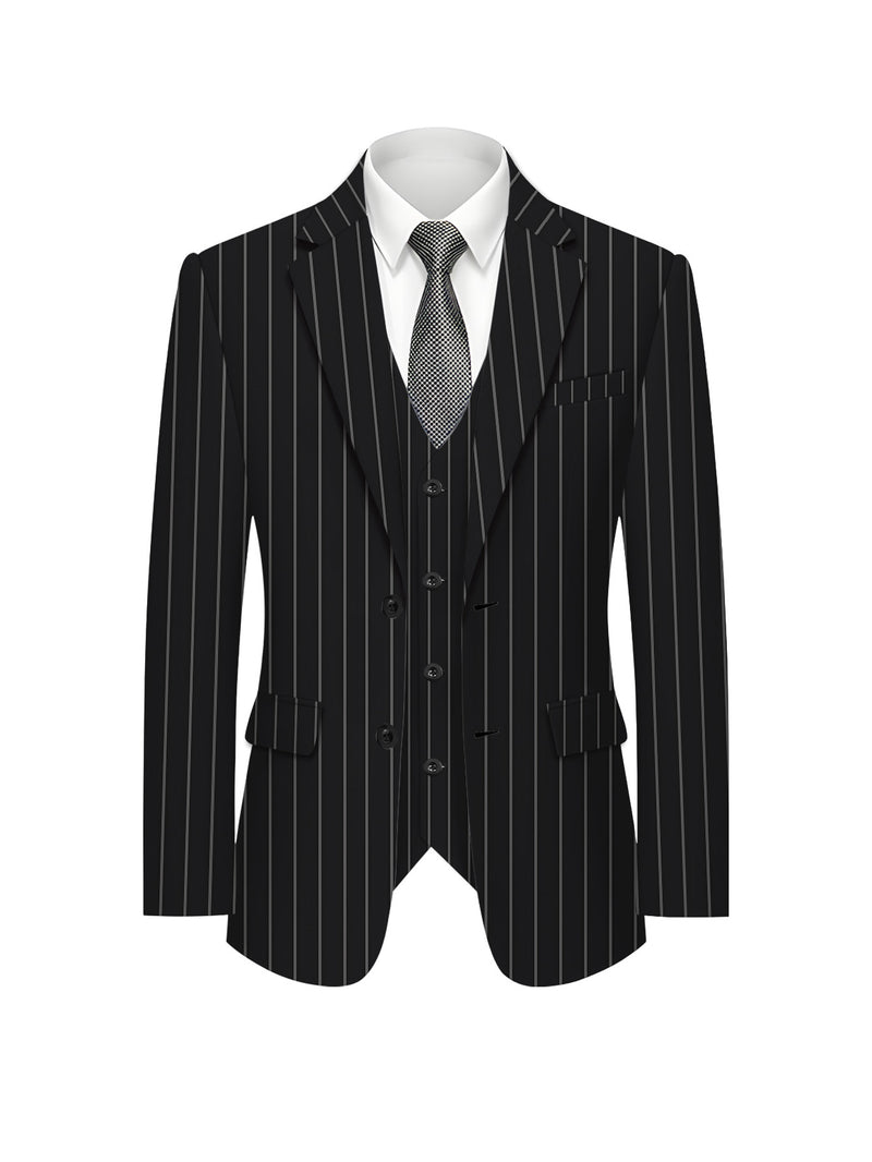 A Three-Piece Set for Men Consisting of a Formal Suit Jacket.
