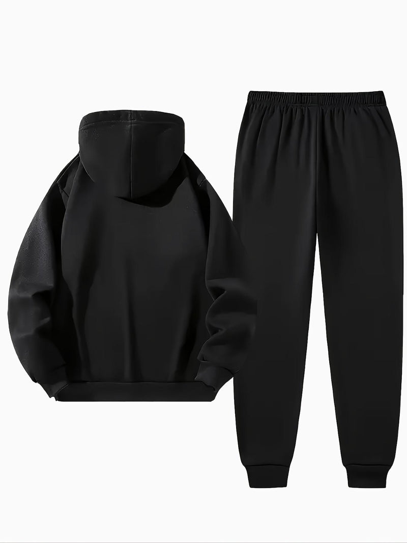 Autumn/Winter Men's -Lined Thick Hooded Sweatshirt and Jogger.