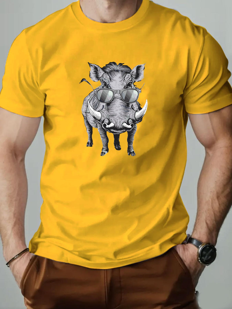 Men's Fashion Casual Crew Neck Short T-Shirt.