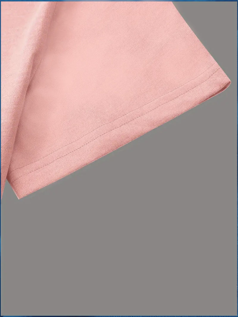 2pcs Women's Y2K Elegant V-Neck Short-Sleeve Blouse & Matching Shorts.