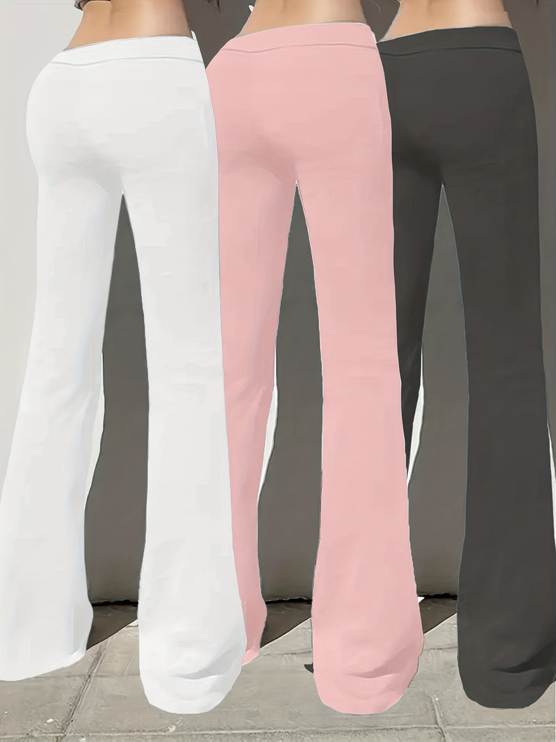 European and American Women's Fashion Flared Straight-Leg Pants.