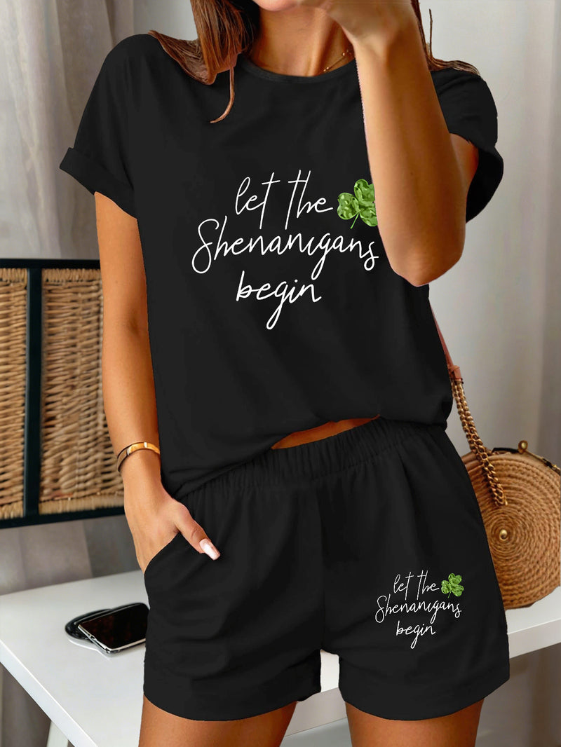 2pcs Women's Y2K Sportswear Suit - Shorts.