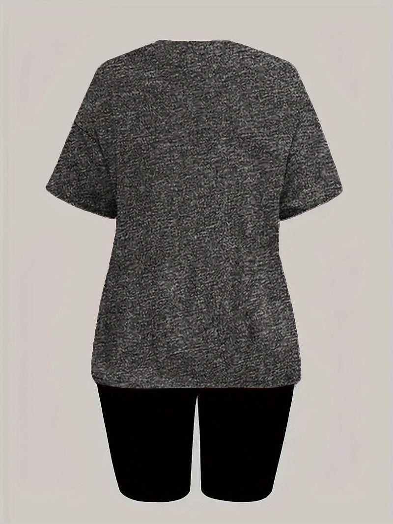 Women's Round Neck Short Sleeve Top.
