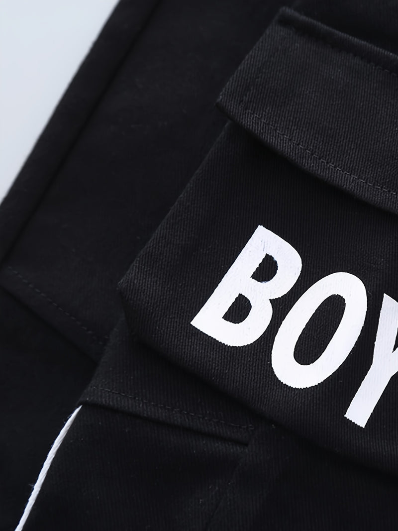 Boys Autumn Clothing Set, New Autumn Fashionable Vest Sweatshirt Three-Piece.