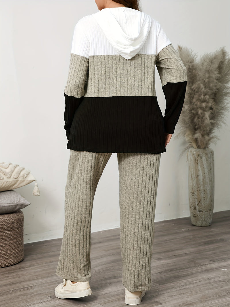 Women's Casual Hooded Outfit.