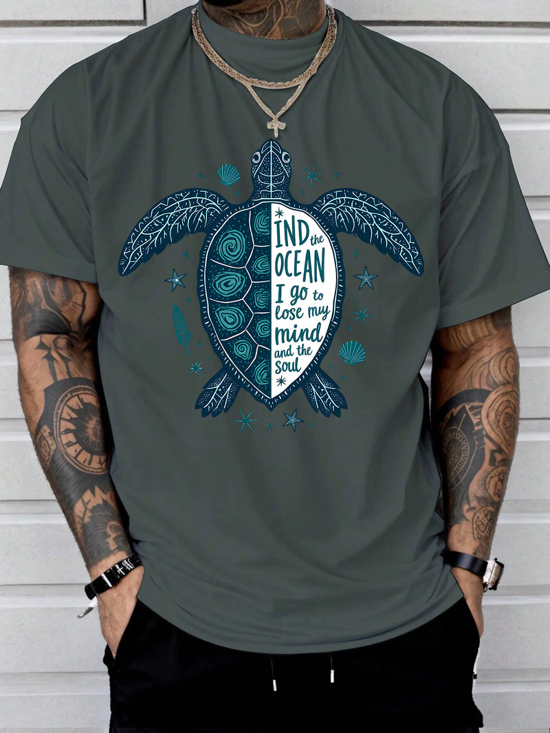 Men'S Fashion Short Sleeve Print T-Shirt.