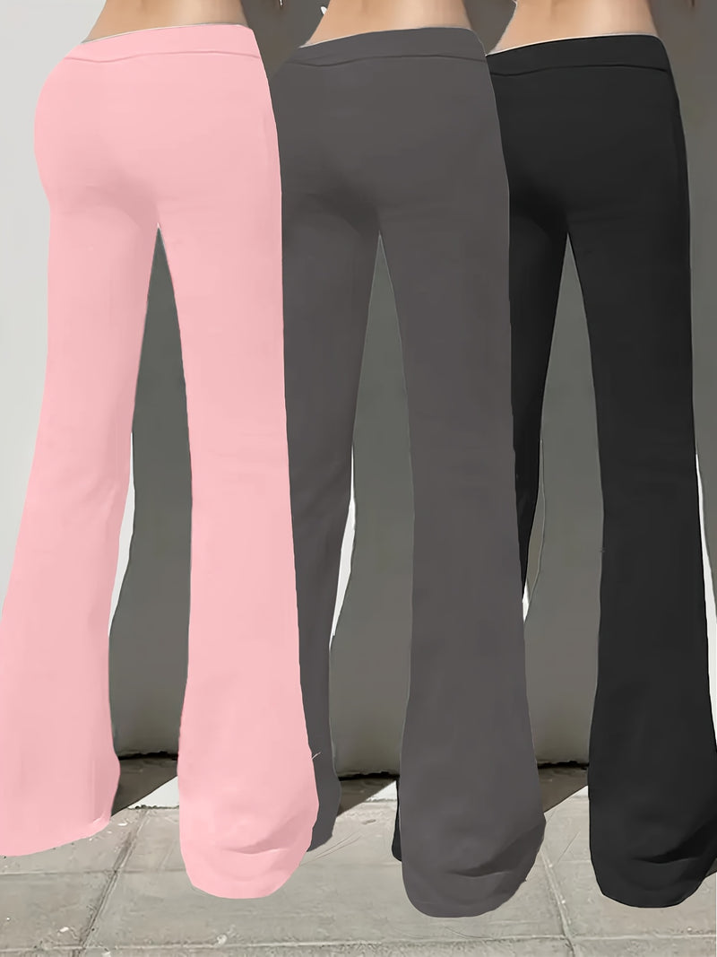 European and American Women's Fashion Flared Straight-Leg Pants.