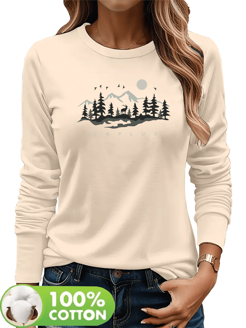 Women's T-Shirt, New Autumn/Winter Style Long Sleeve.
