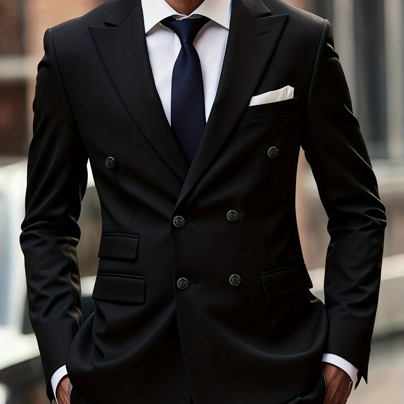 Men'S High-Quality New Two-Piece Suit, Trendy Business Casual Style.