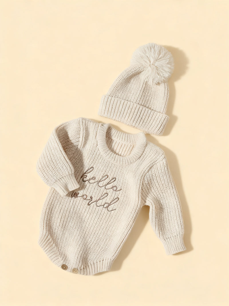 2pcs Photography Outfit, Hooded Sweater.