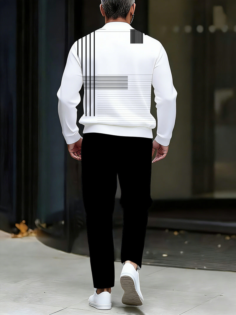 Men’s Zipper Shirt And Casual Sports Suit.