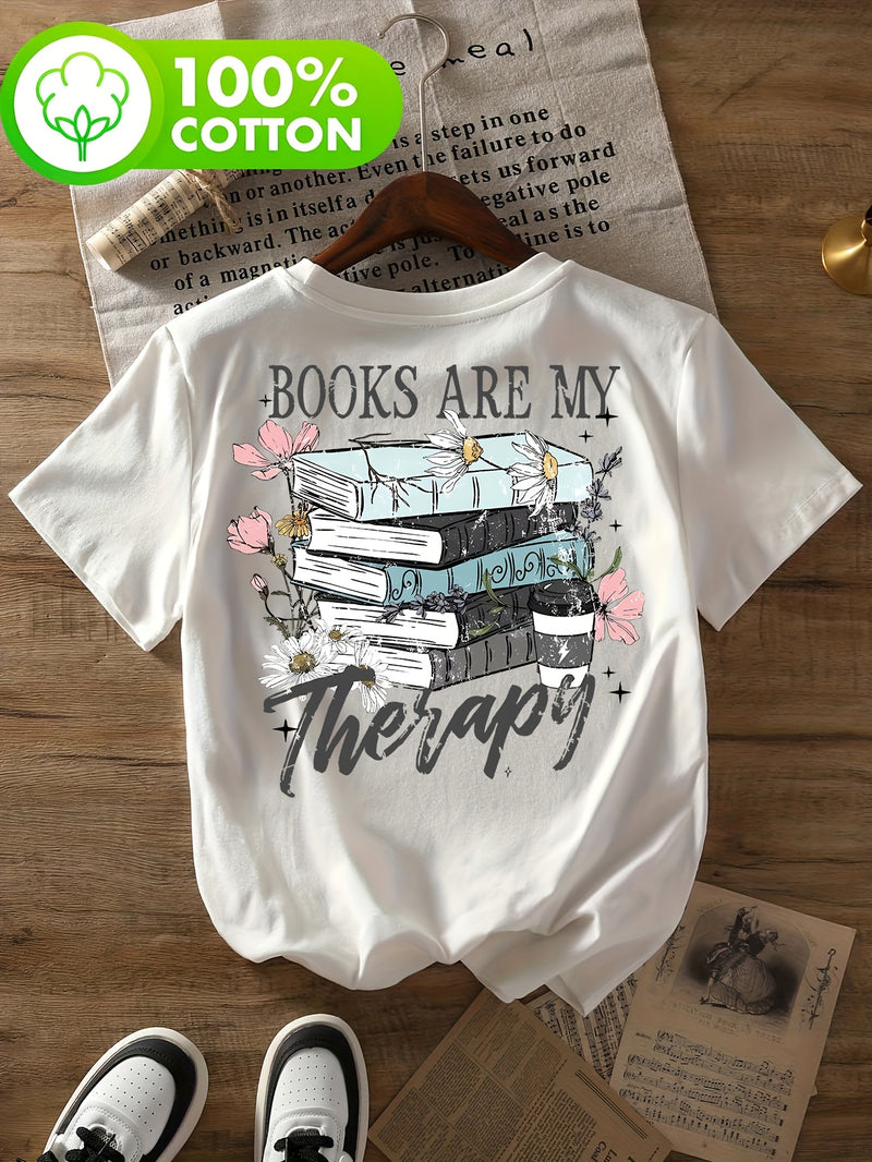 Women's Graphic T-Shirt Casual Round Neck Short Sleeve.