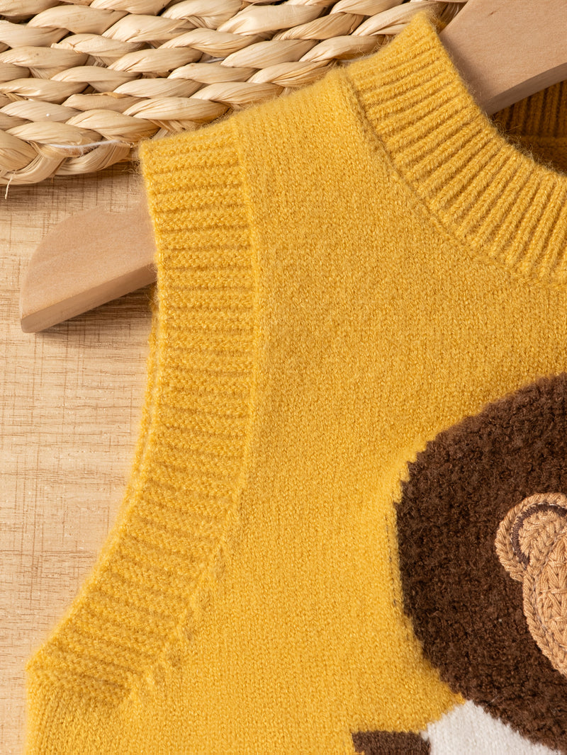 Boys' Cartoon Lion Cute Style Vest.