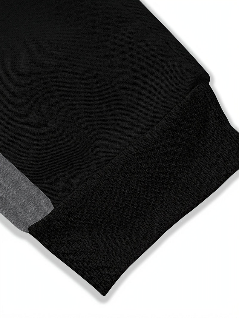 Stylish Men's Color-Blocked Jogger Pants Featuring a Striking Print Design.