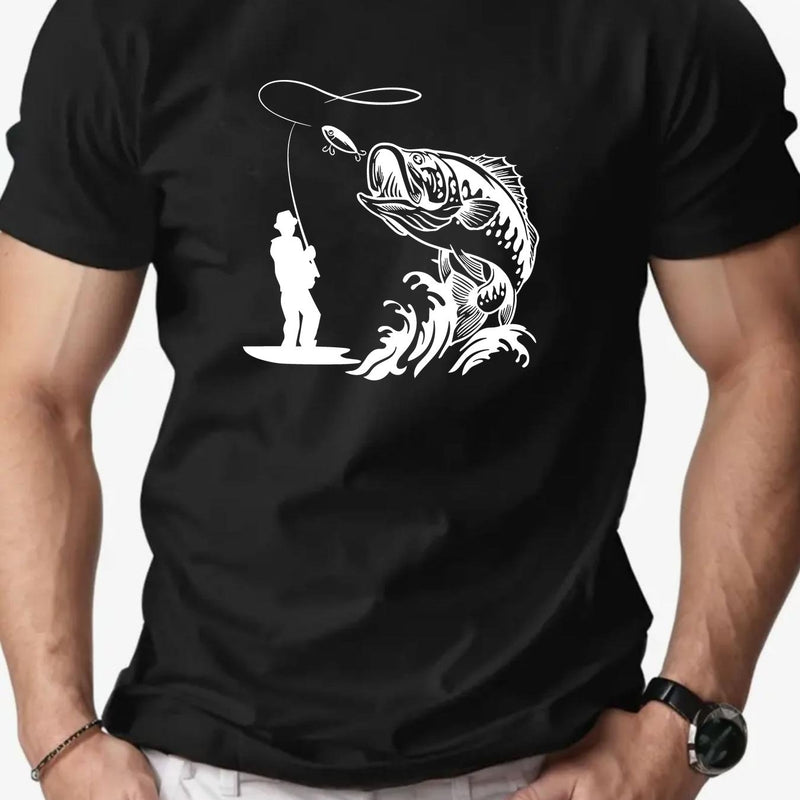 Men's Summer Casual Round Neck Short T-Shirt.