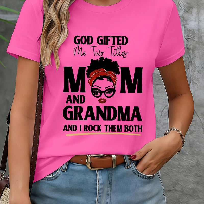 Women's T-shirt with a Printed Silhouette of a Woman.