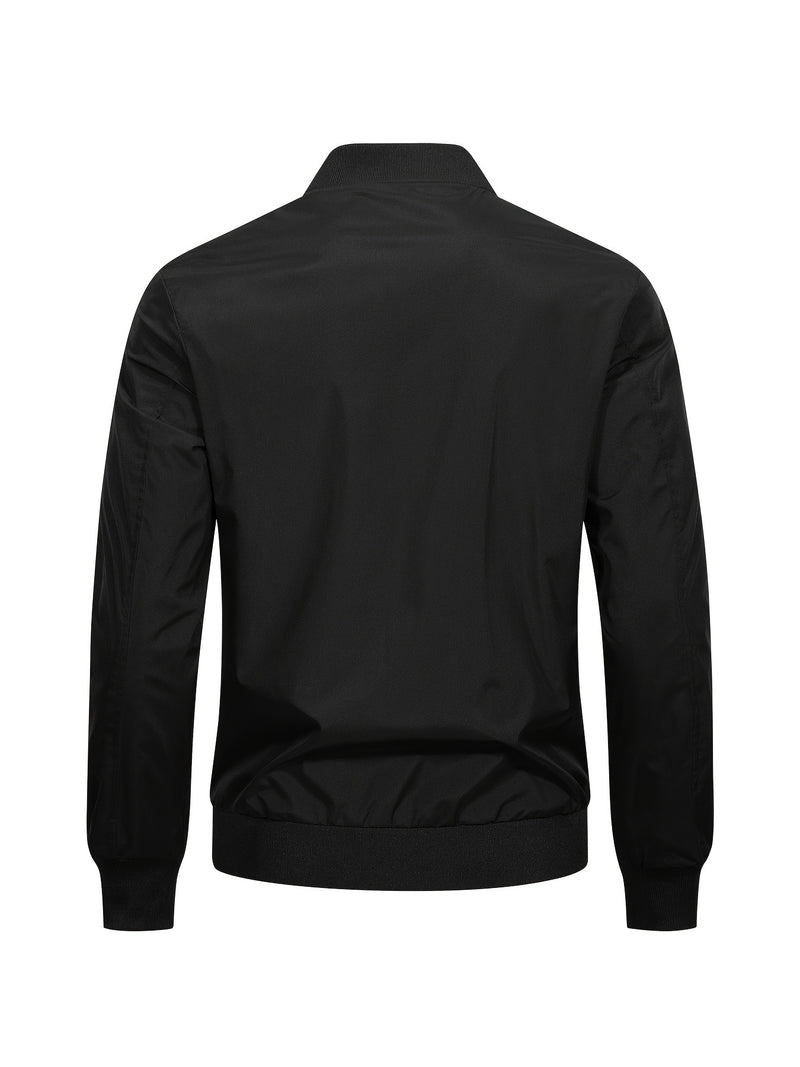 Men's Pilot Jacket Casual Fashion Lightweight Full-Zip Windbreaker Coat.